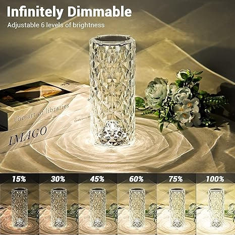 16 Color Changing Rose Crystal Diamond Table Lamp