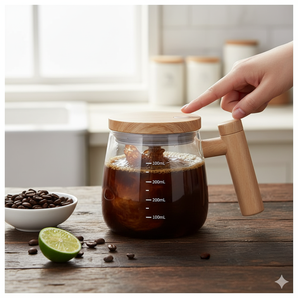 Self-Stirring Electric Coffee Cup