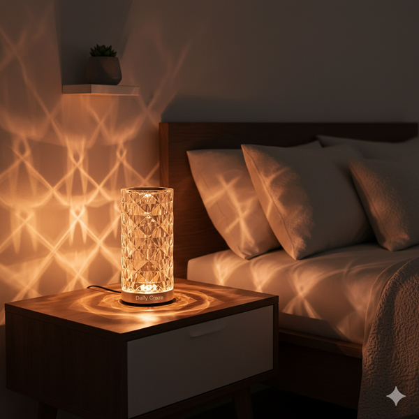 16 Color Changing Rose Crystal Diamond Table Lamp